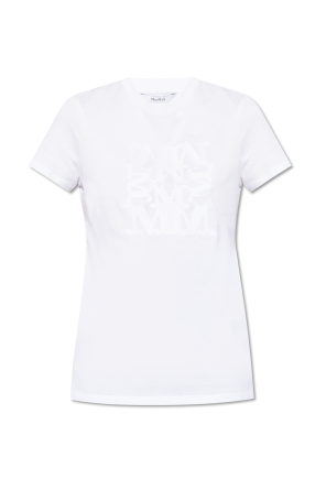 Tシャツ・カットソー MARNI FW24 Logo embroidery shirt (CUMU0310S0TW839 00B99) MARNI（マルニ）の「LOGO T-SHIRTS / MARNI ロゴTシャツ（T